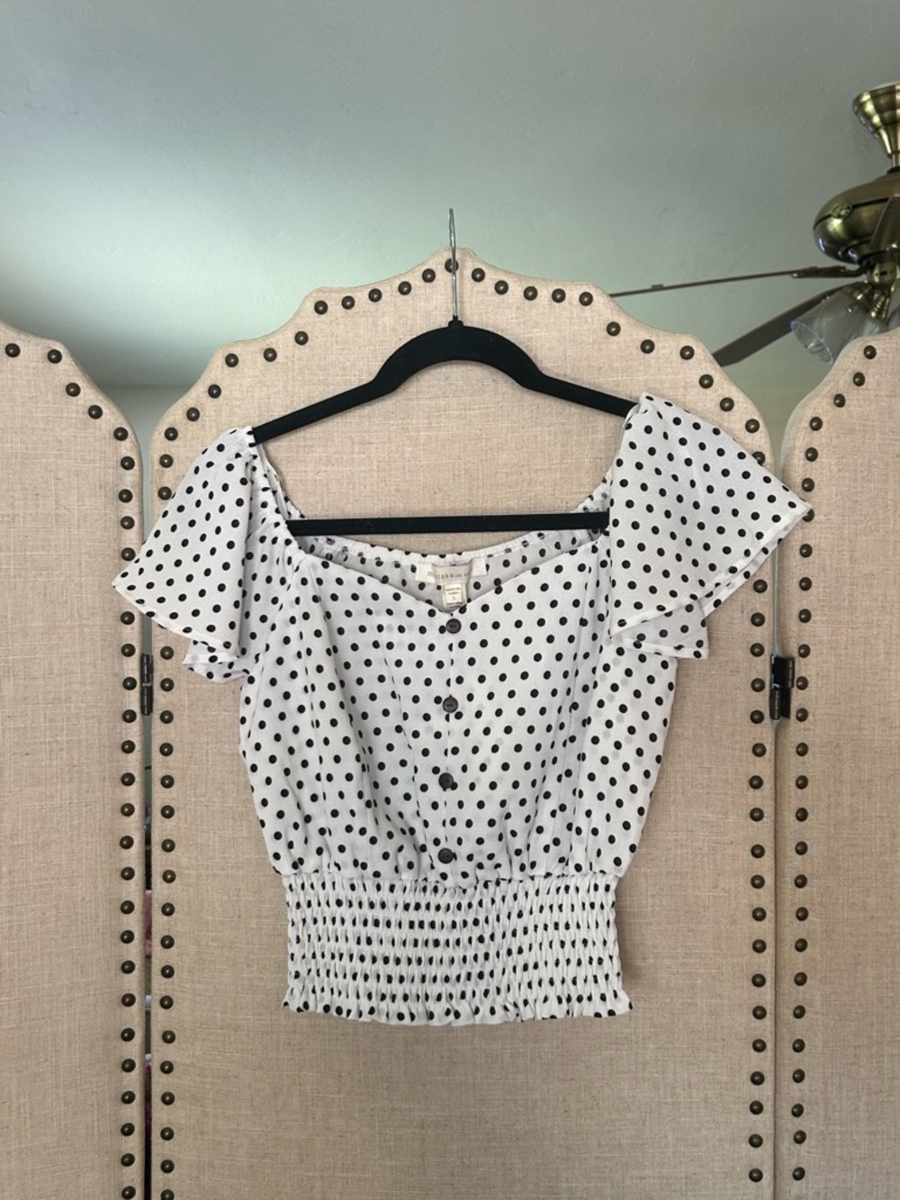 Monteau Polka Dot Crop Top